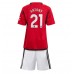 Maillot de foot Manchester United Antony #21 Domicile vêtements enfant 2023-24 Manches Courtes (+ pantalon court)